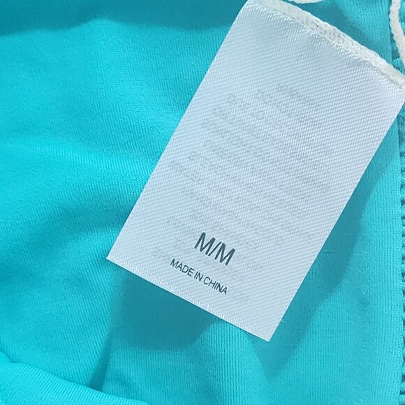 Tori Praver Swimwear Turquoise Tie Sides Lined Nylon Span Bikini Bottom Size M - Picture 14 of 16